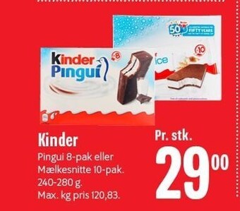 Min Købmand Kinder tilbud