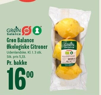 Min Købmand Grøn balance økologiske citroner tilbud