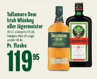 Min Købmand Tullamore dew irish whiskey el. jägermeister tilbud