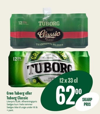 Min Købmand Grøn tuborg el. tuborg classic tilbud