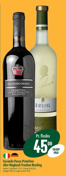Min Købmand Secondo passo primitivo el. maybach trocken riesling tilbud