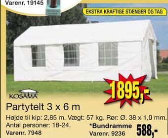 Harald Nyborg Kosama partytelt tilbud