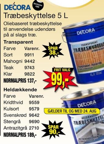 Harald Nyborg Decora træbeskyttelse tilbud