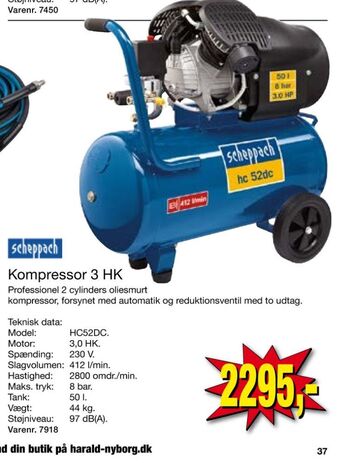 Harald Nyborg Scheppach kompressor tilbud