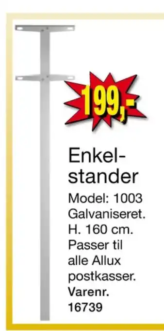Harald Nyborg Allux postkassestativ tilbud