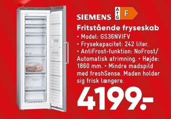 Bilka Fritstående fryseskab tilbud