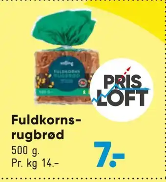Bilka Fuldkorns rugbrød tilbud