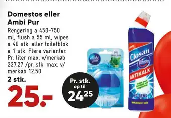 Bilka Domestos eller ambi pur tilbud