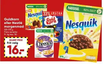 Bilka Guldkorn eller nestlé morgenmad tilbud
