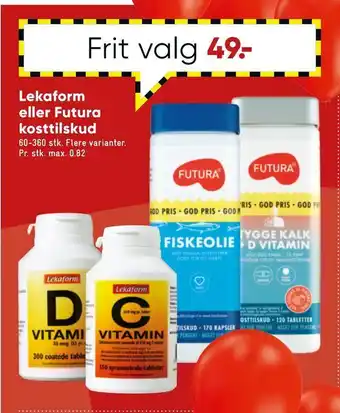 Bilka Lekaform eller futura kosttilskud tilbud