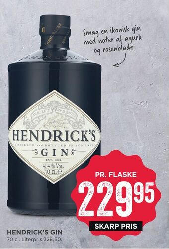 MENY Hendrick's gin tilbud