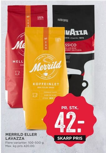 MENY Merrild eller lavazza tilbud