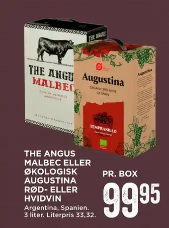 The angus malbec eller økologisk augustina rød- eller hvidvin
