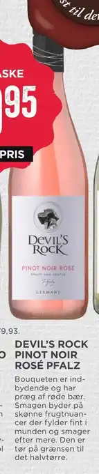 MENY Devil's rock pinot noir rosé pfalz tilbud