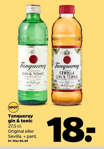 Netto Tanqueray gin & tonic tilbud