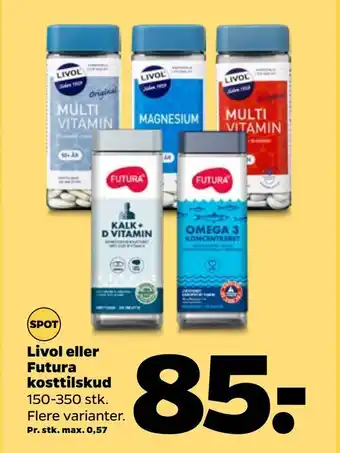 Netto Livol eller futura kosttilskud tilbud