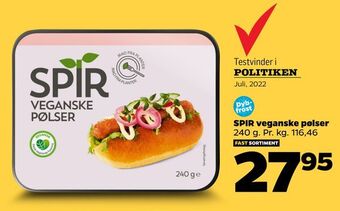 Netto Spir veganske pølser tilbud