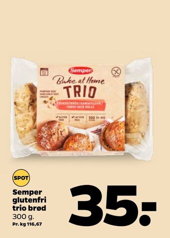 Netto Semper glutenfri trio brød tilbud