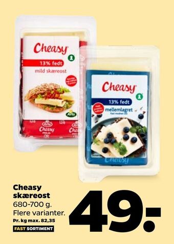 Netto Cheasy skæreost tilbud