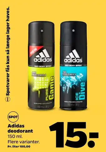 Netto Adidas deodorant tilbud