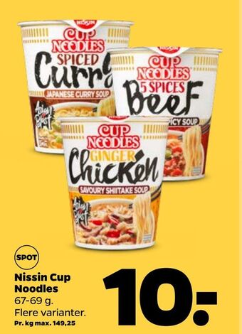 Netto Nissin cup noodles tilbud