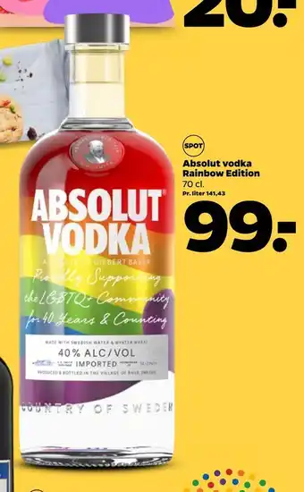 Absolut vodka rainbow edition