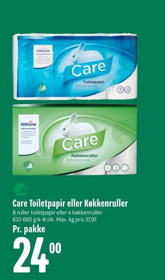Min Købmand Care toiletpapir eller køkkenruller tilbud