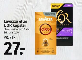 SPAR Lavazza eller l'or kapsler tilbud