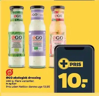 Netto Øgo økologisk dressing - netto plus medlem tilbud