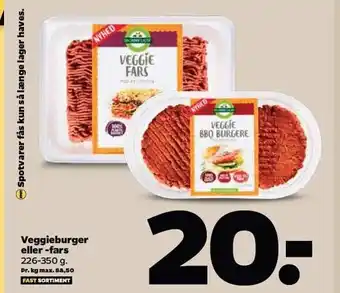 Netto Veggieburger el. fars tilbud