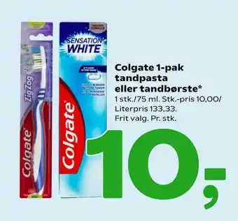 Coop 365 Colgate 1-pak tandpasta eller tandbørste tilbud