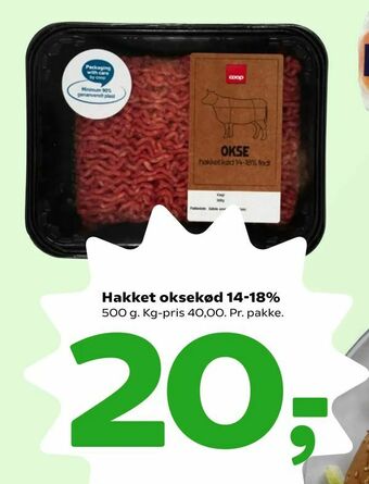 Coop 365 Hakket oksekød 14-18% tilbud