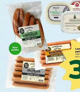 Coop 365 Langelænder pølser Bigpack tilbud