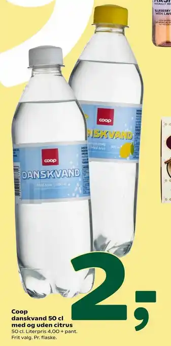 Coop 365 Coop danskvand 50 cl med og uden citrus tilbud