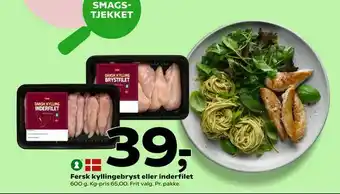 Coop 365 Fersk kyllingebryst eller inderfilet tilbud