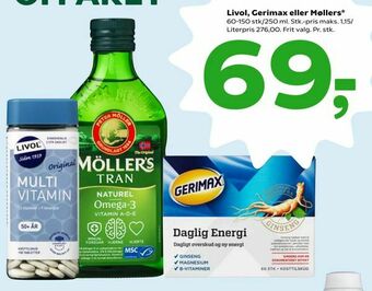 Coop 365 Livol, Gerimax eller Møllers tilbud