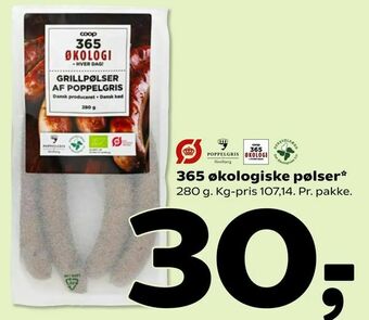Coop 365 365 økologiske pølser tilbud