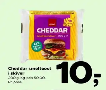 Coop 365 Cheddar smelteost i skiver tilbud