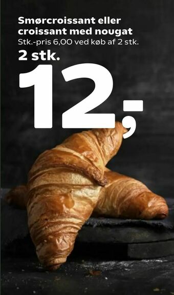 Smørcroissant eller croissant med nougat