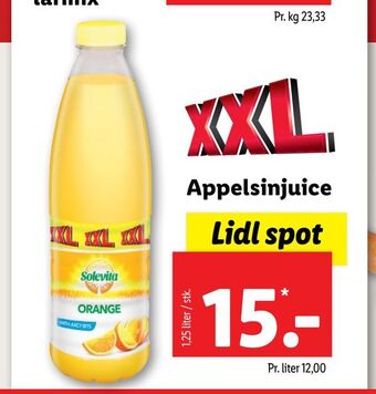 Lidl Appelsinjuice tilbud