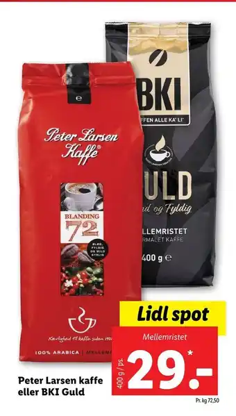 Lidl Peter larsen kaffe eller bki guld tilbud