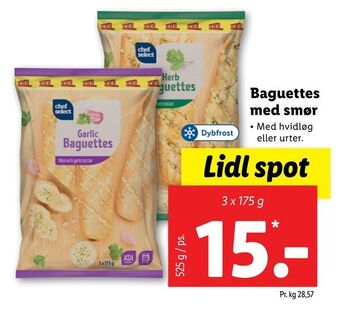 Lidl Baguettes med smør tilbud