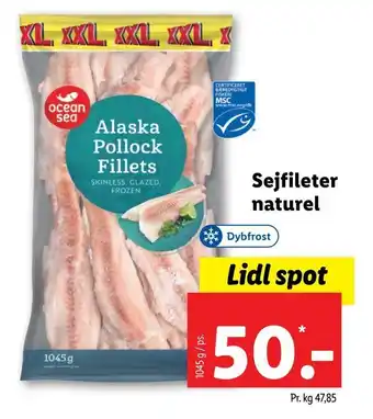 Lidl Sejfileter naturel tilbud