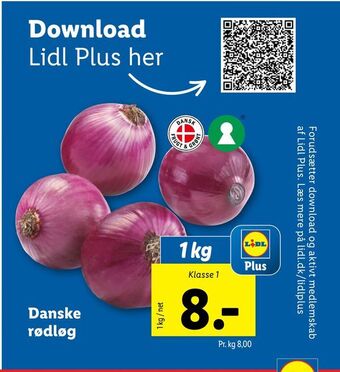 Lidl Danske rødløg tilbud