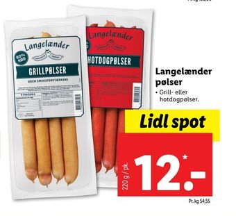 Lidl Langelænder pølser tilbud