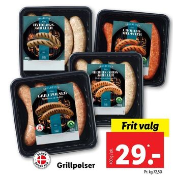 Lidl Grillpølser tilbud