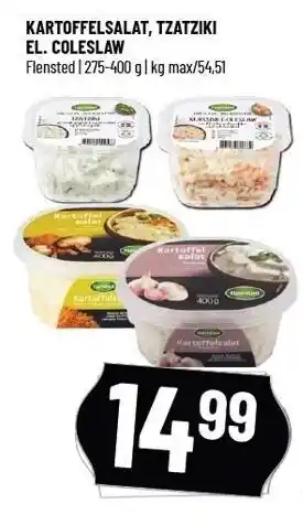 Løvbjerg Kartoffelsalat, tzatziki el. coleslaw tilbud