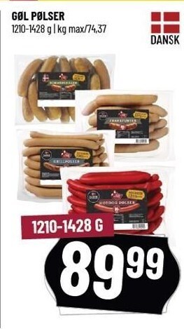 Løvbjerg Gøl pølser tilbud