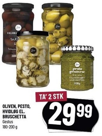 Løvbjerg Oliven, pesto, hvidløg el. bruschetta tilbud