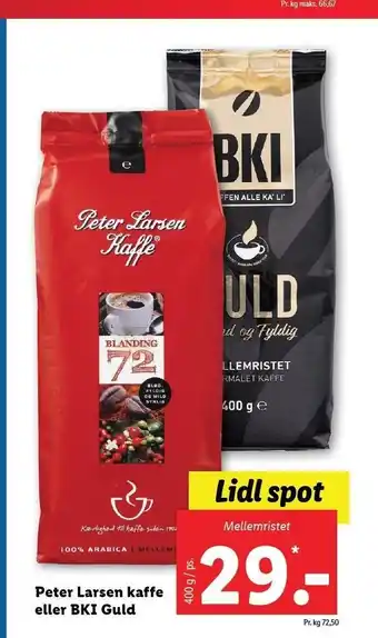 Lidl Peter larsen kaffe el. bki guld tilbud